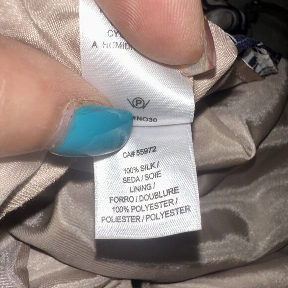 Laundry by Shelli Segal Dress Silk Mod Ikat Wrap Balloon Sleeve Mini Sz 14 EUC - Picture 12 of 12